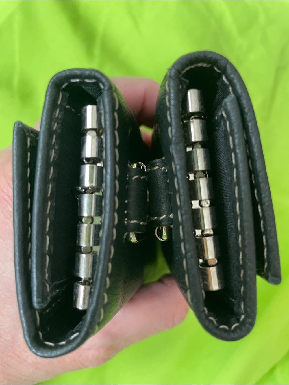 Fossil Black Leather Key & Card Holder bundle of 2 - Picture 5 of 8